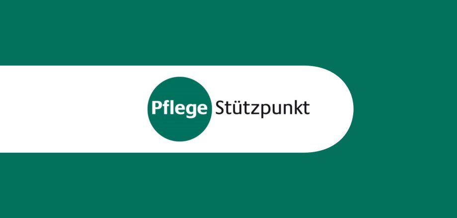Logo des Pflegestützpunkts Logo des Pflegestützpunkts mit Schriftzug und grafischem Symbol