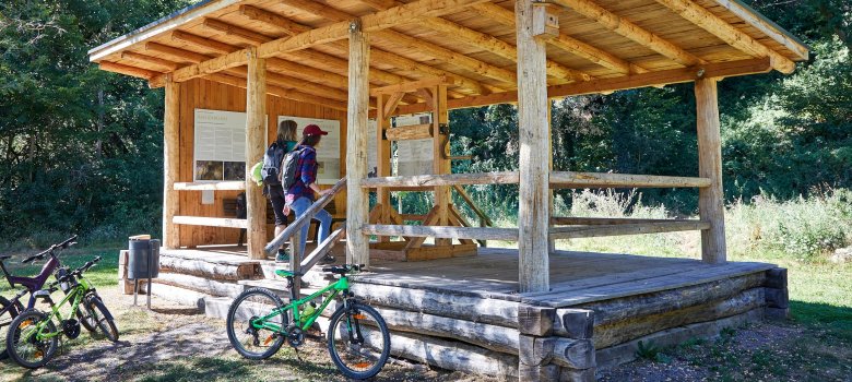 Radlerpause am Goldloch in Insul 